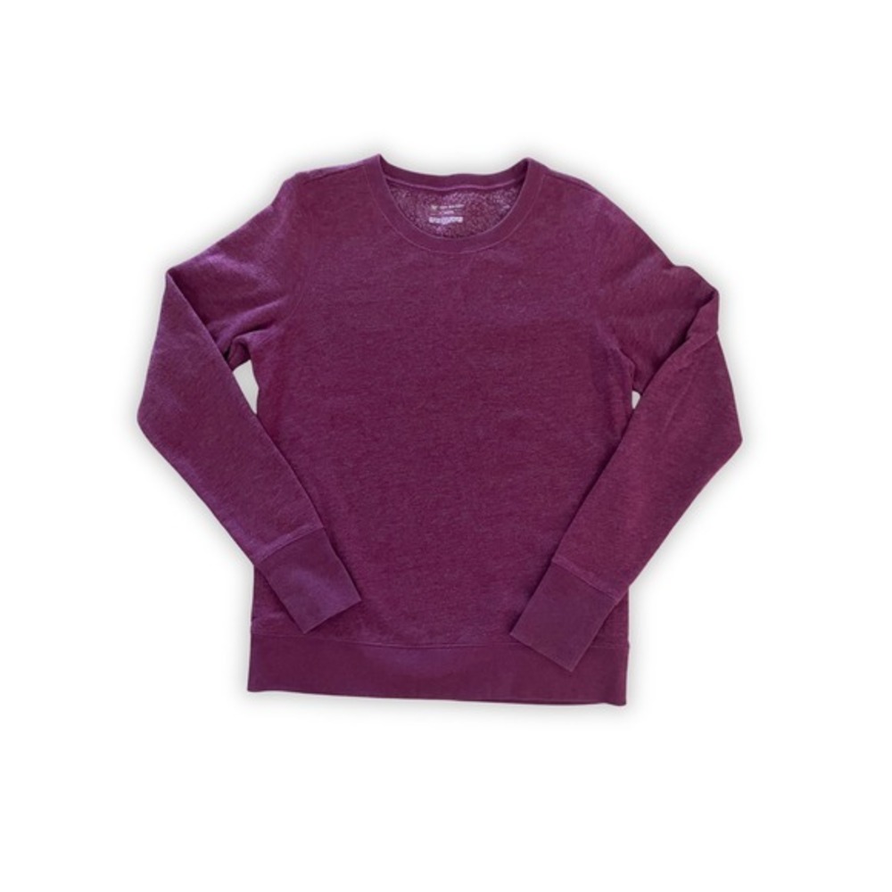Tek Gear Crewneck Burgundy/Wine Sweatshirt with Thumbhole Cuffs Size M